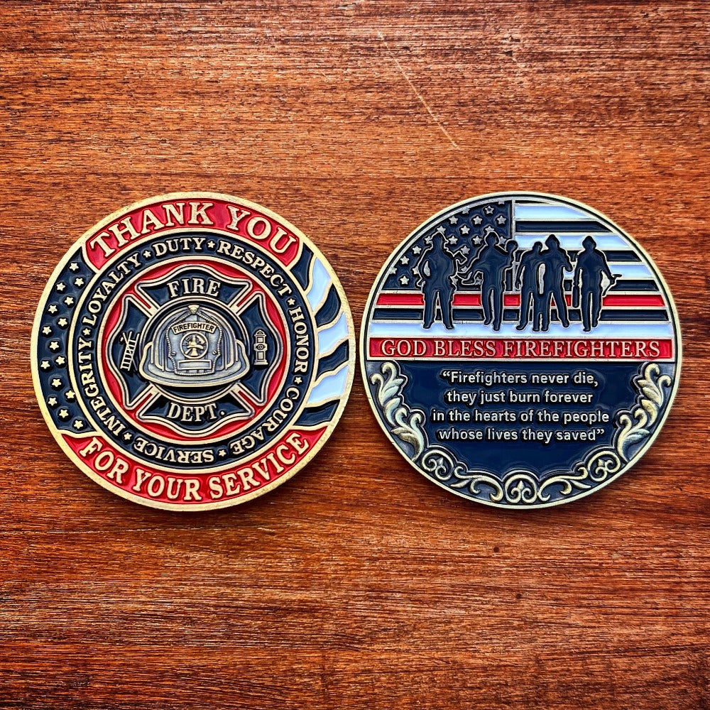 Firefighter - Thank You For Your Service Coin