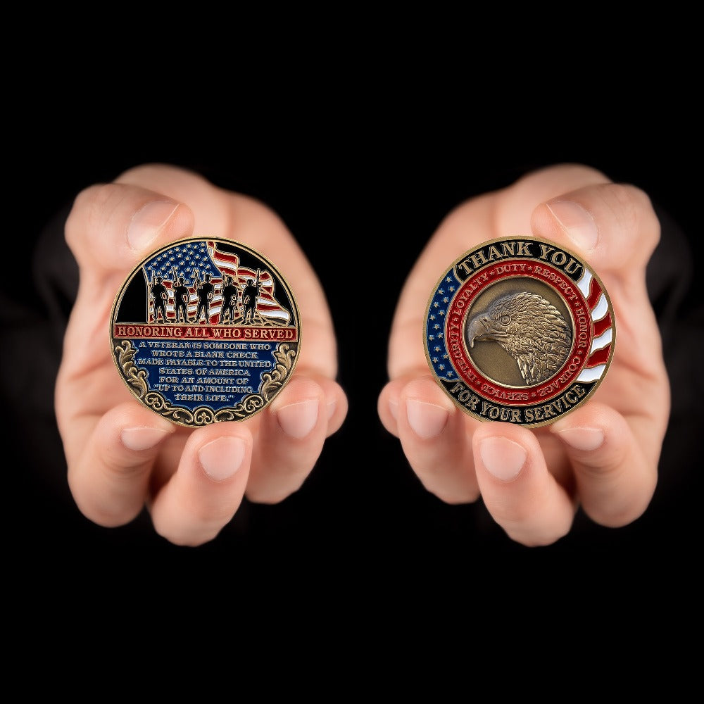 Honoring All Who Served Thank You Coin