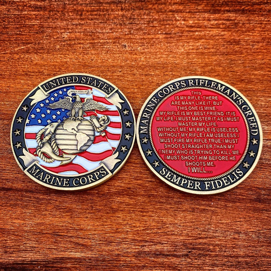 US Marine Corps Rifleman’s Creed Coin