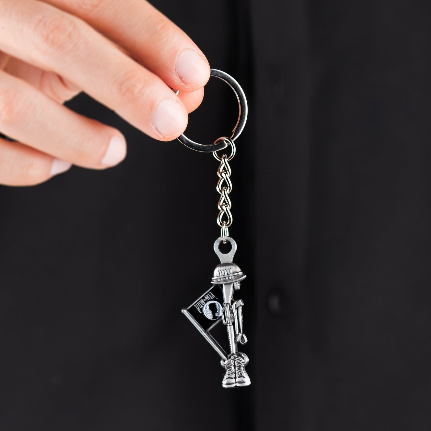 Fallen Soldier POW Memorial Keychain