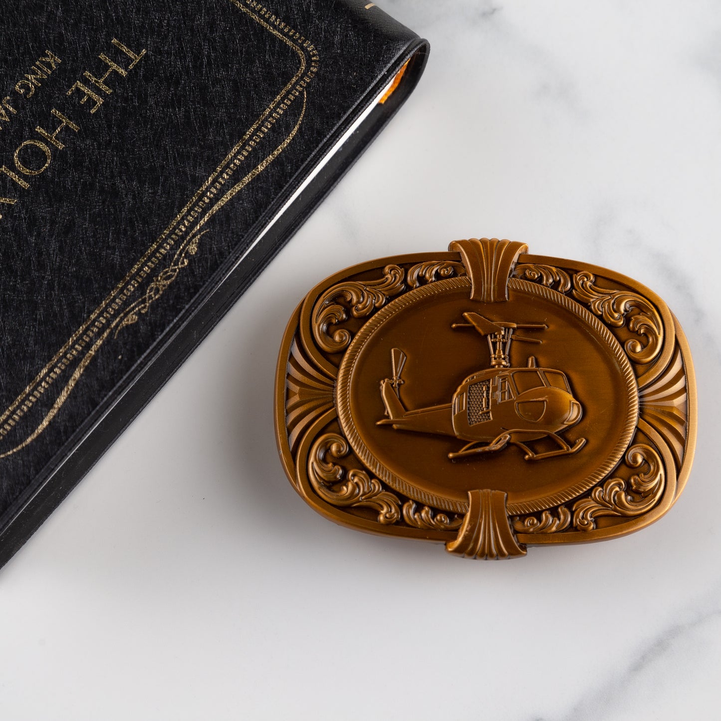 Huey Helicopter Belt Buckle