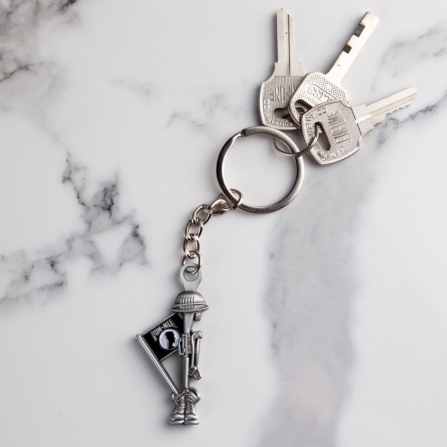Fallen Soldier POW Memorial Keychain