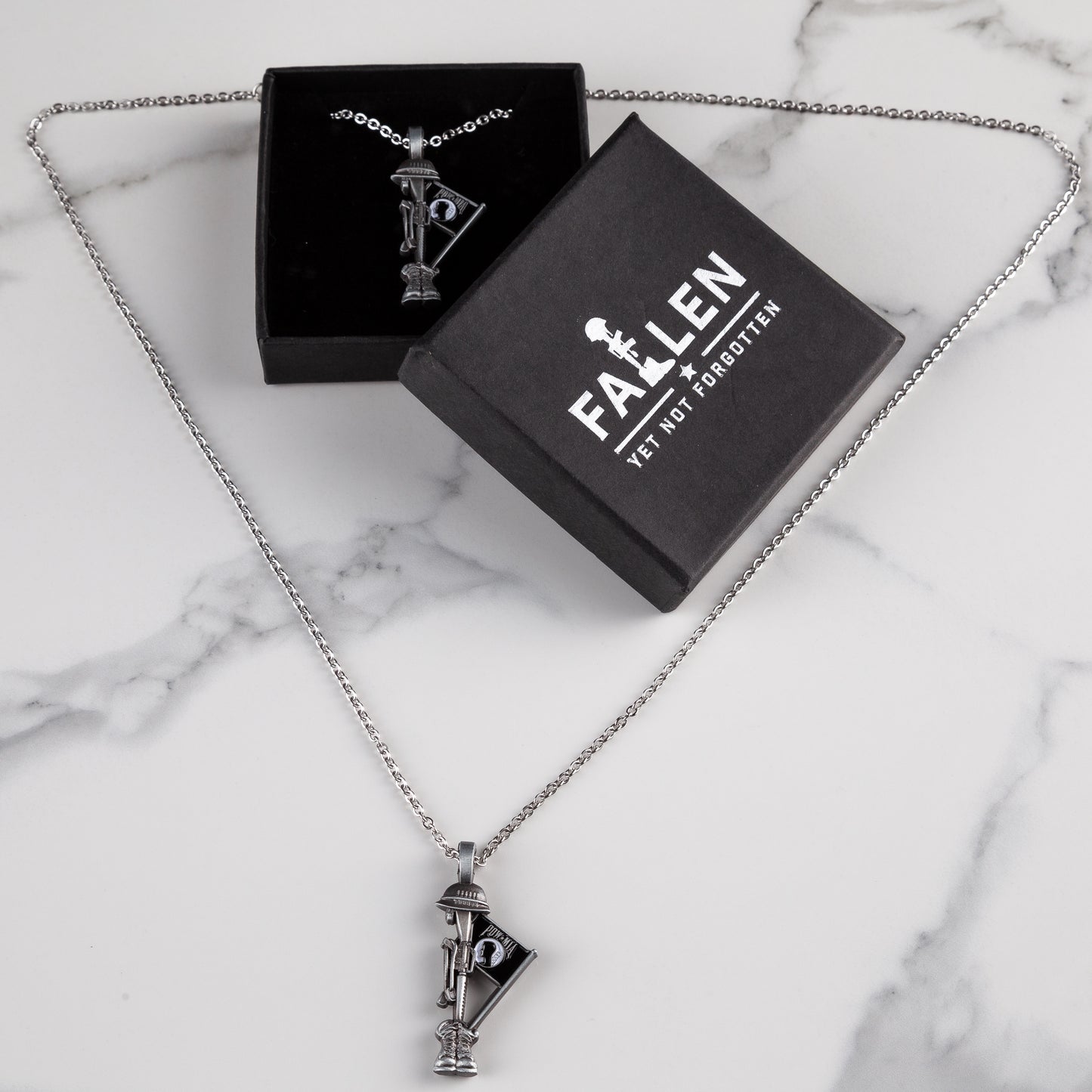 Fallen Soldier POW Memorial Necklace