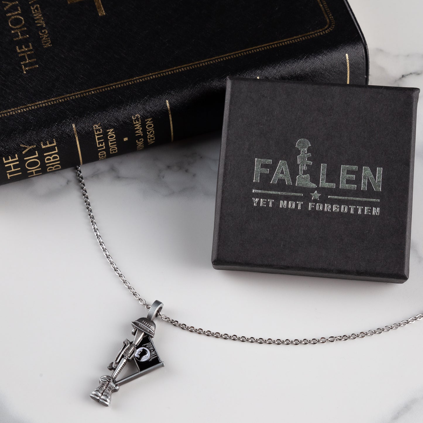 Fallen Soldier POW Memorial Necklace