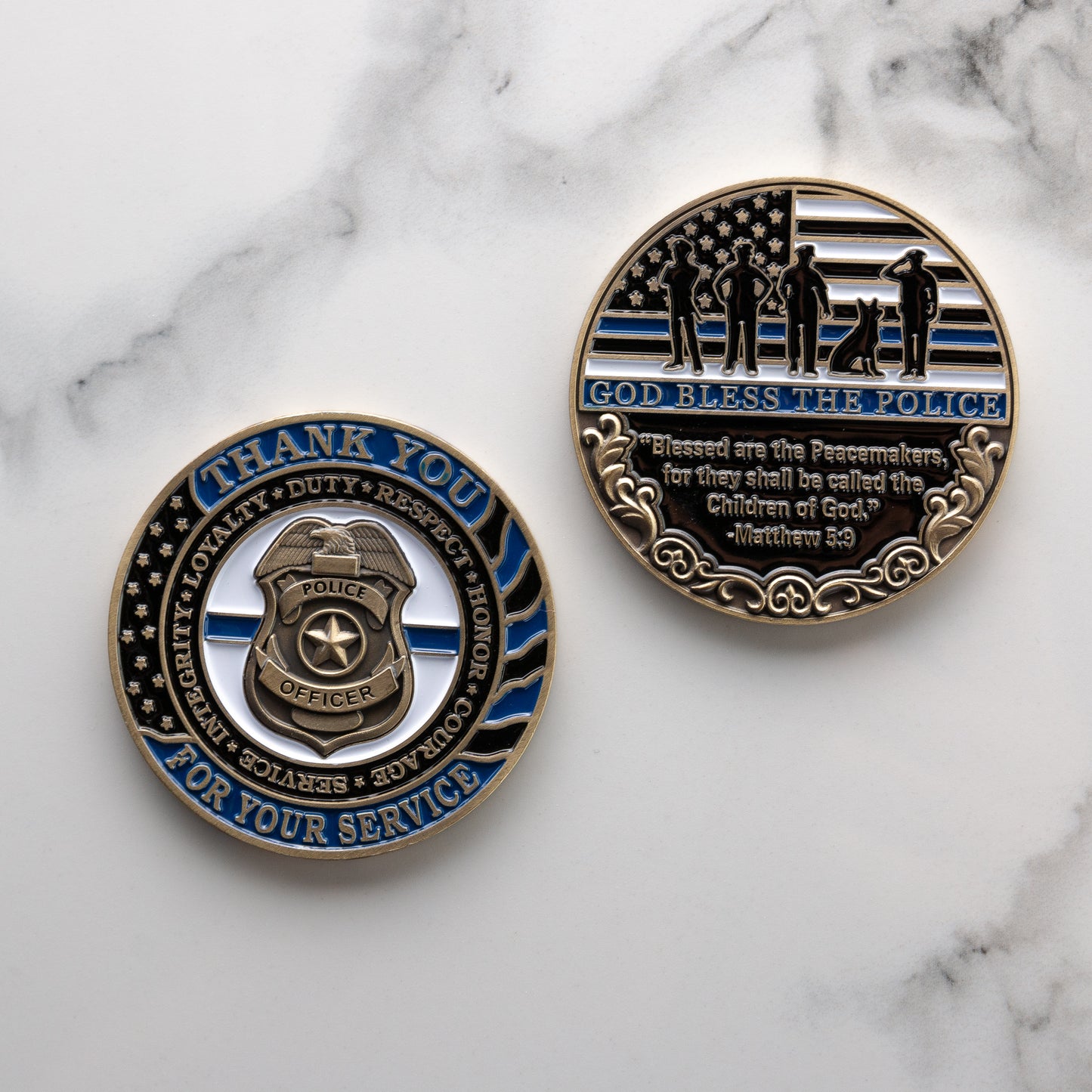 Police - Thank You For Your Service Coin