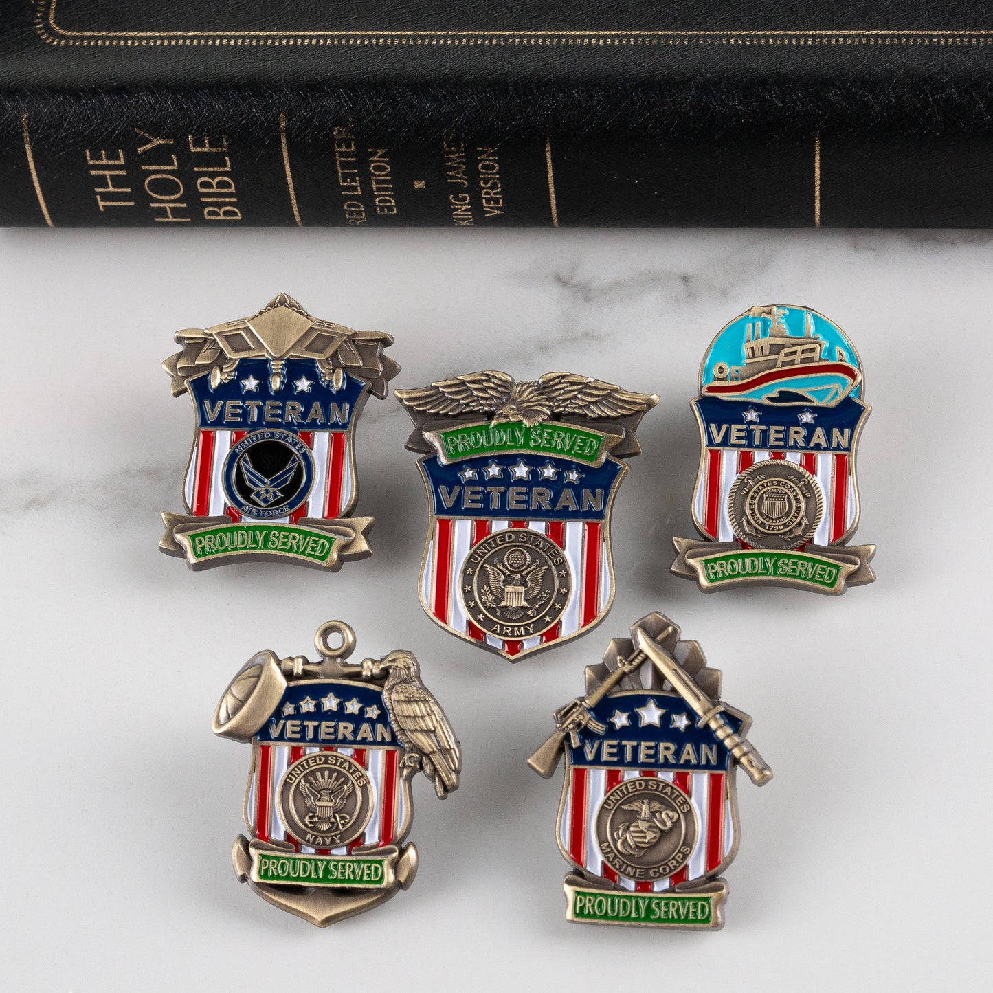 US Coast Guard Proudly Served Veteran Pin
