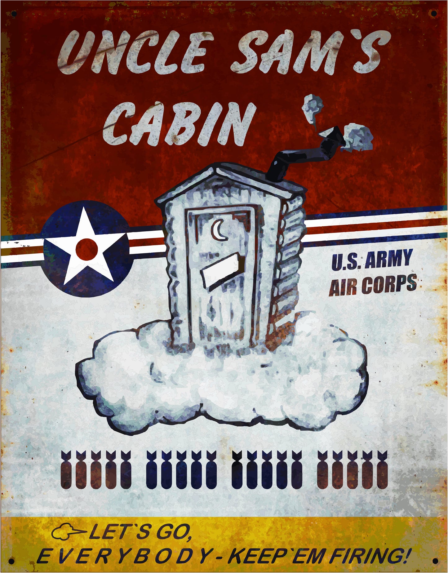Uncle Sam's Cabin Vintage Metal Sign