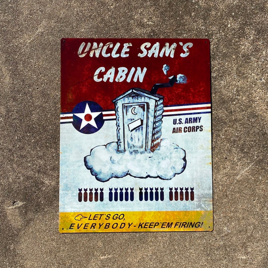 Uncle Sam's Cabin Vintage Metal Sign
