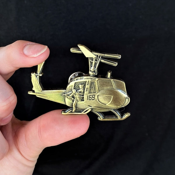 Huey Helicopter Pin