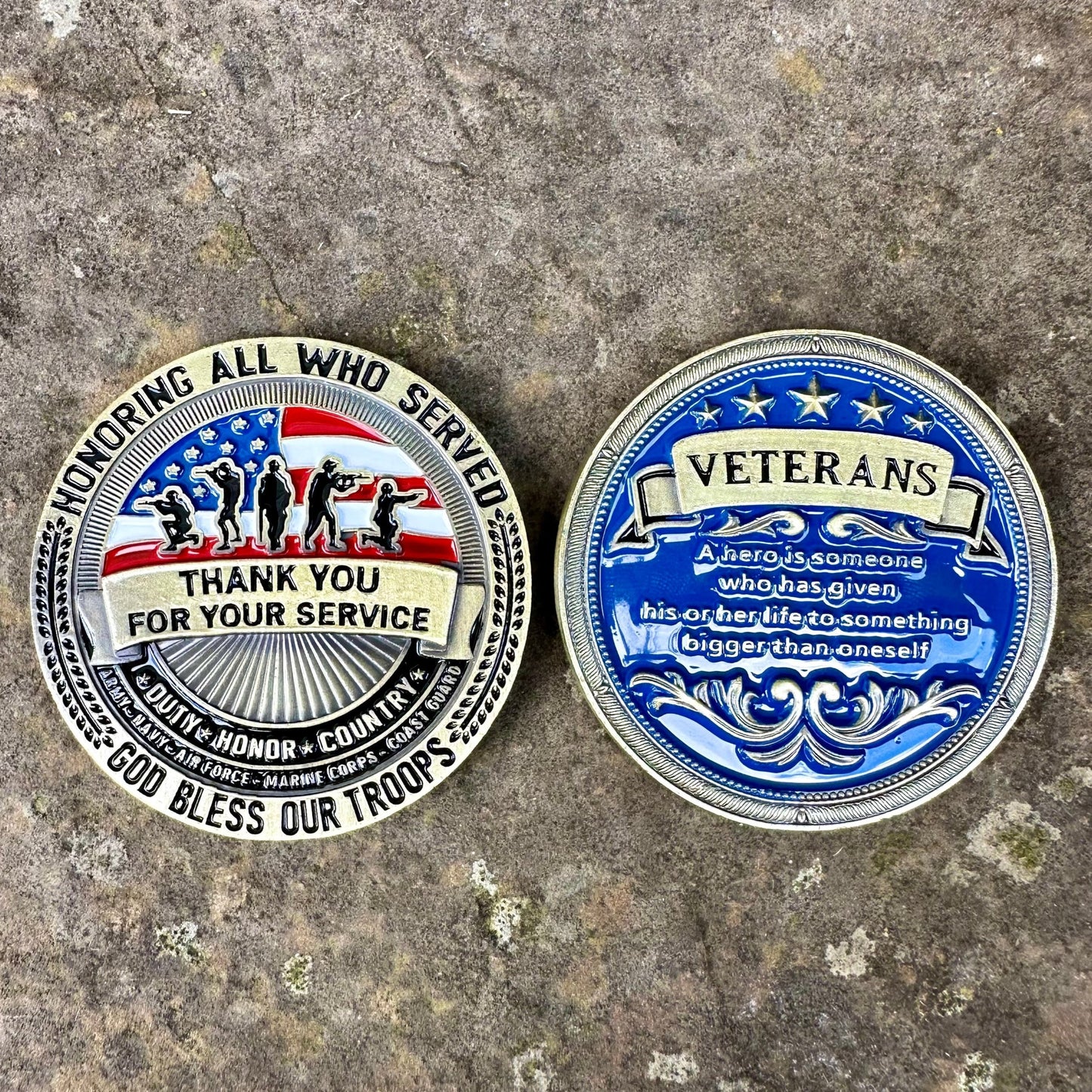 God Bless Our Troops Thank You Coin