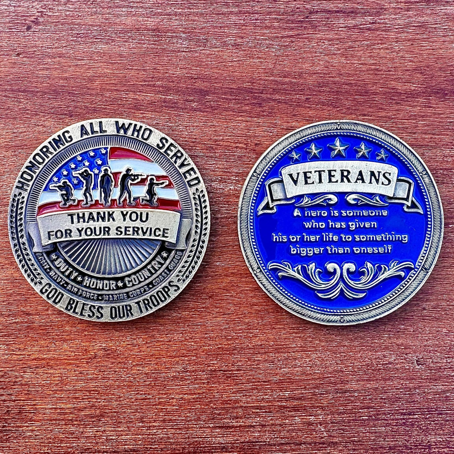 God Bless Our Troops Thank You Coin