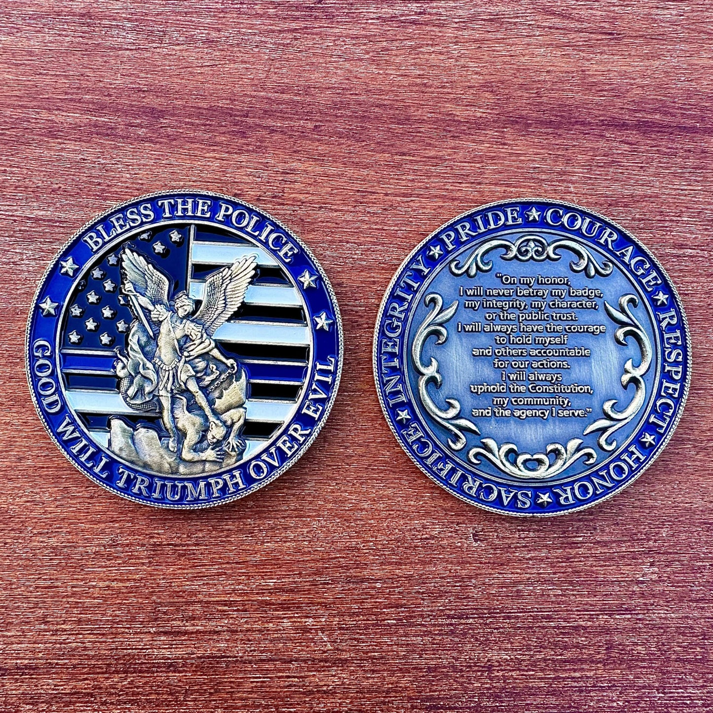 Saint Michael Bless The Police Coin