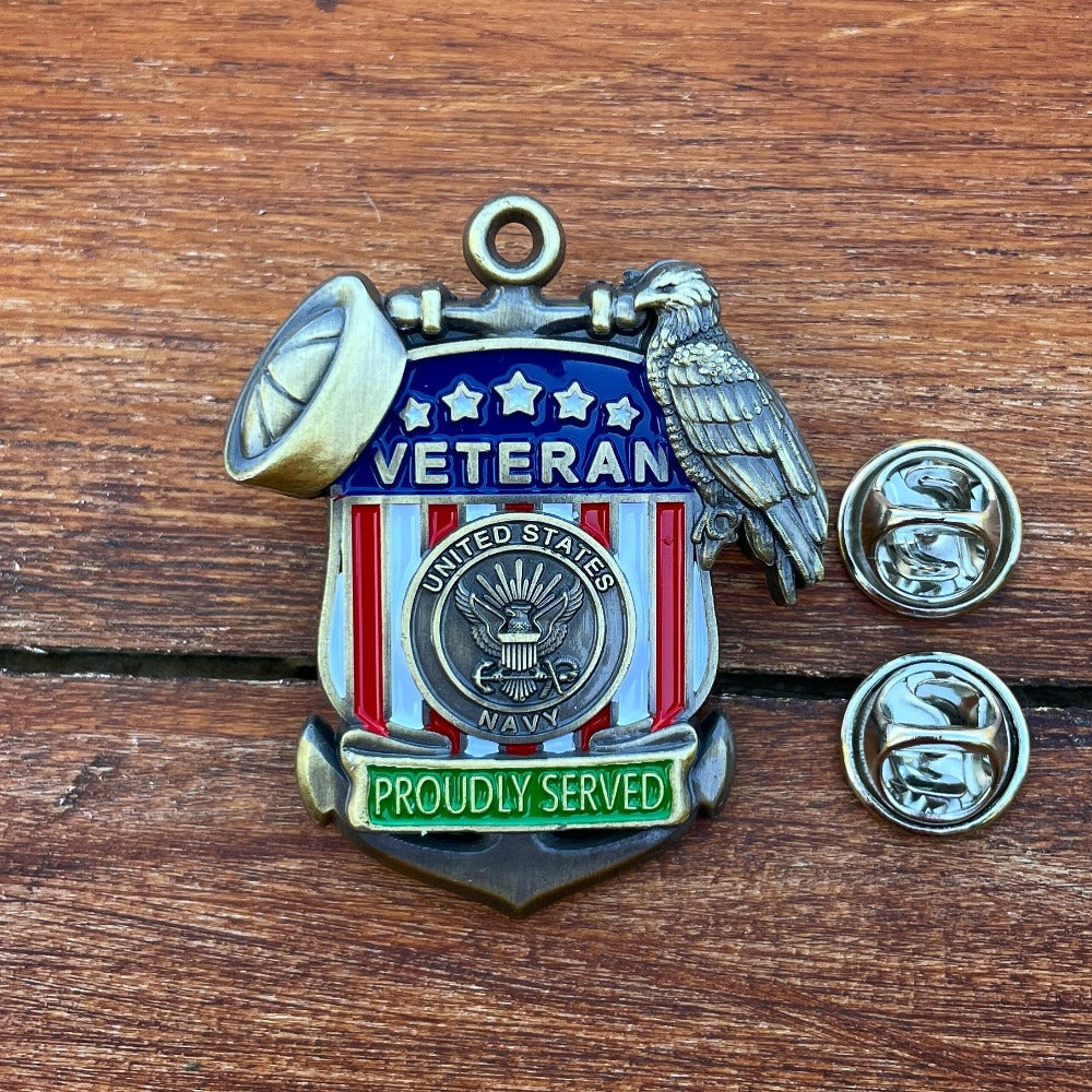 US Navy Proudly Served Veteran Pin