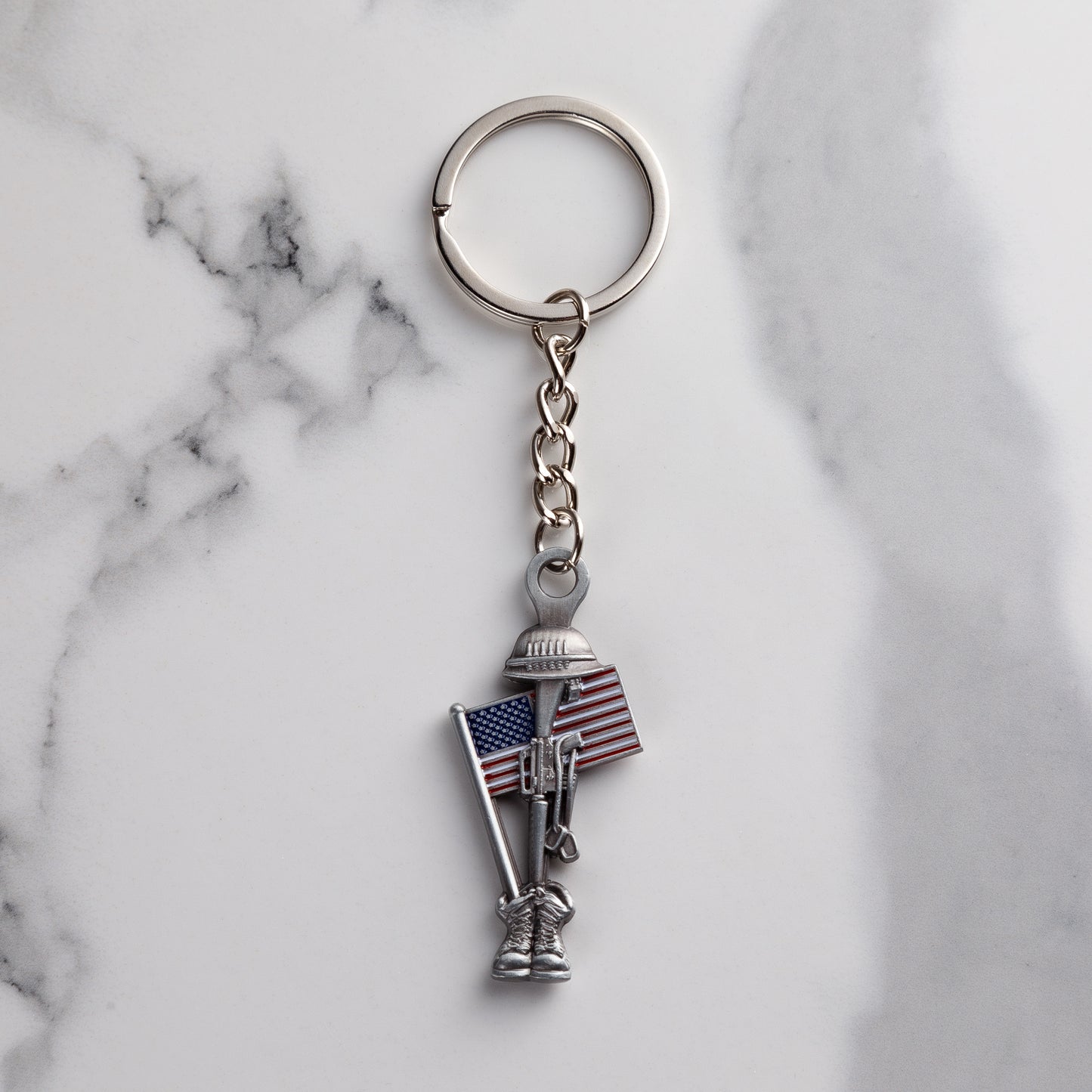 Fallen Soldier USA Memorial Keychain