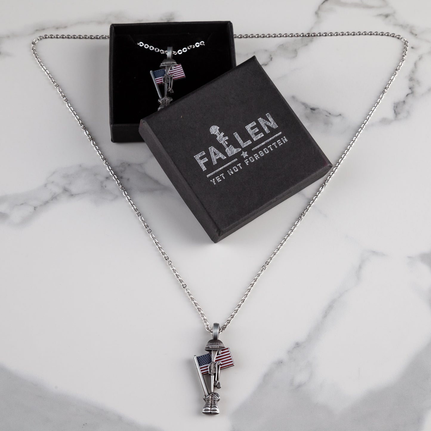 Fallen Soldier USA Memorial Necklace