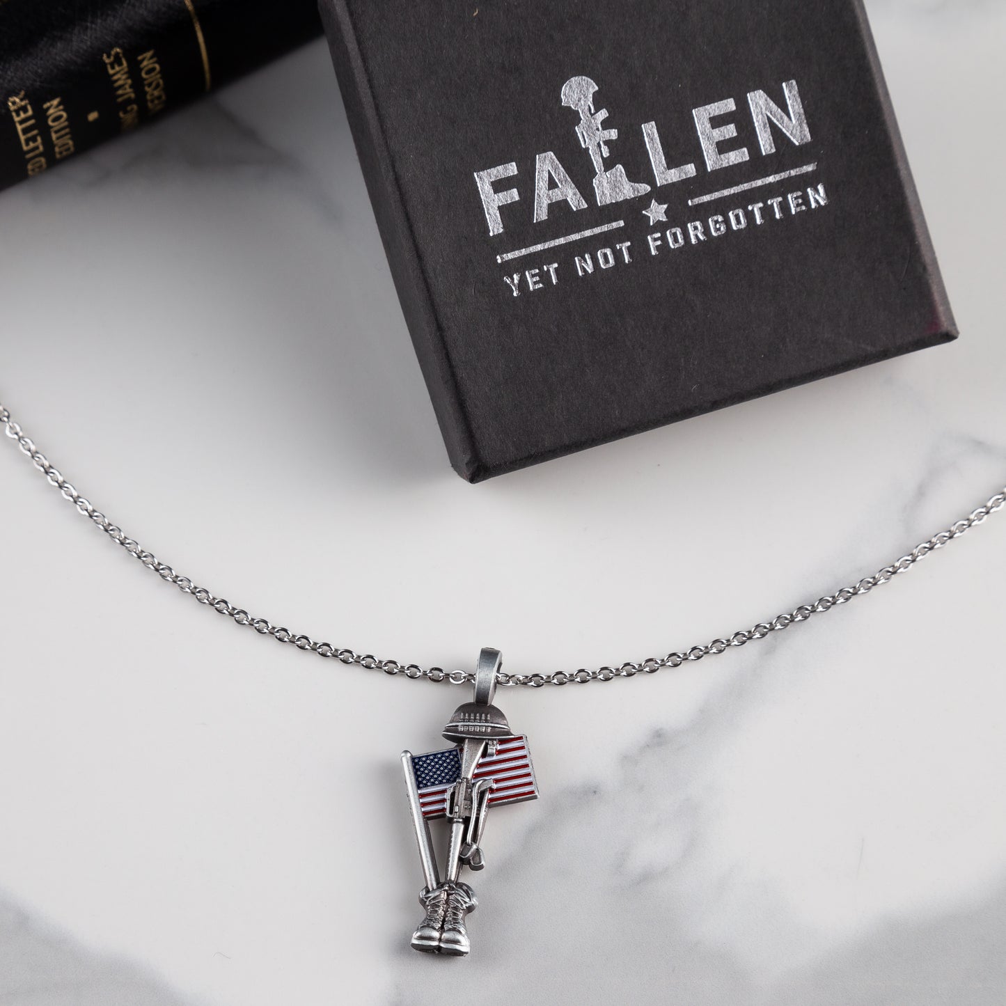 Fallen Soldier USA Memorial Necklace