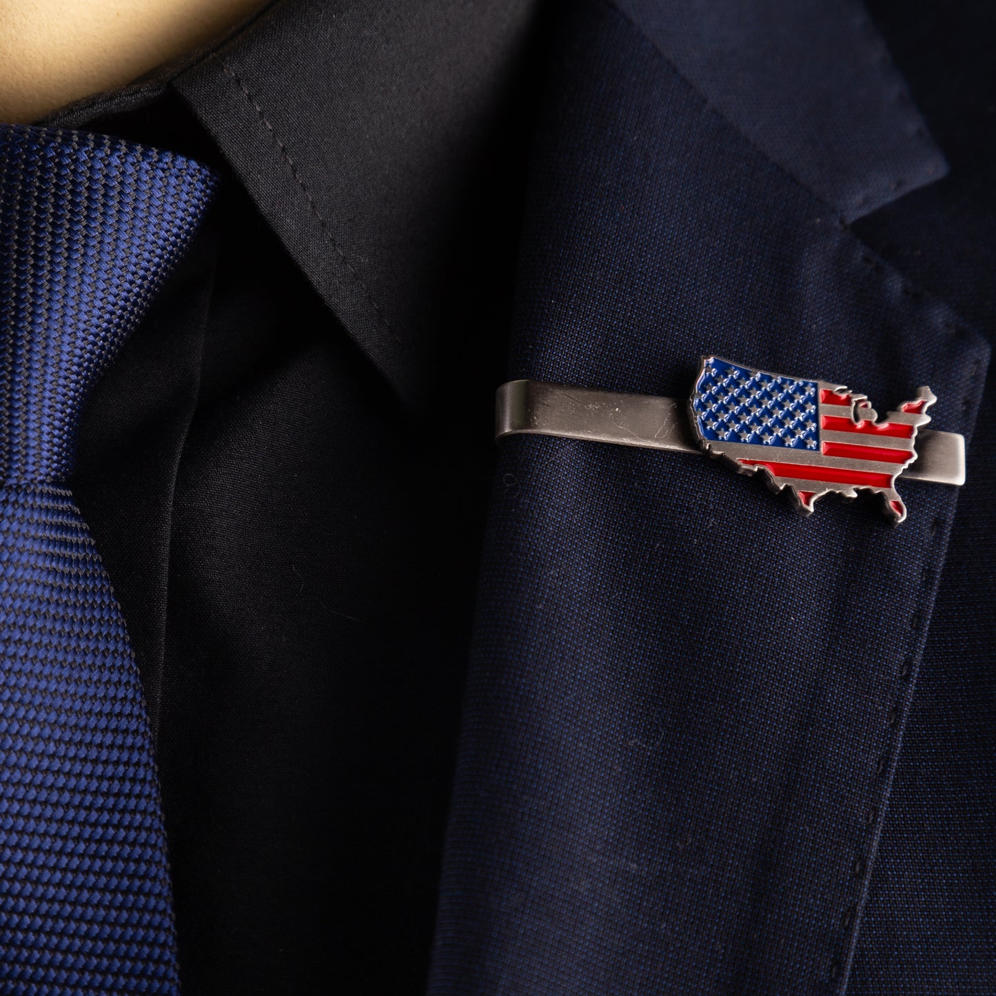 USA Flag Tie Clip