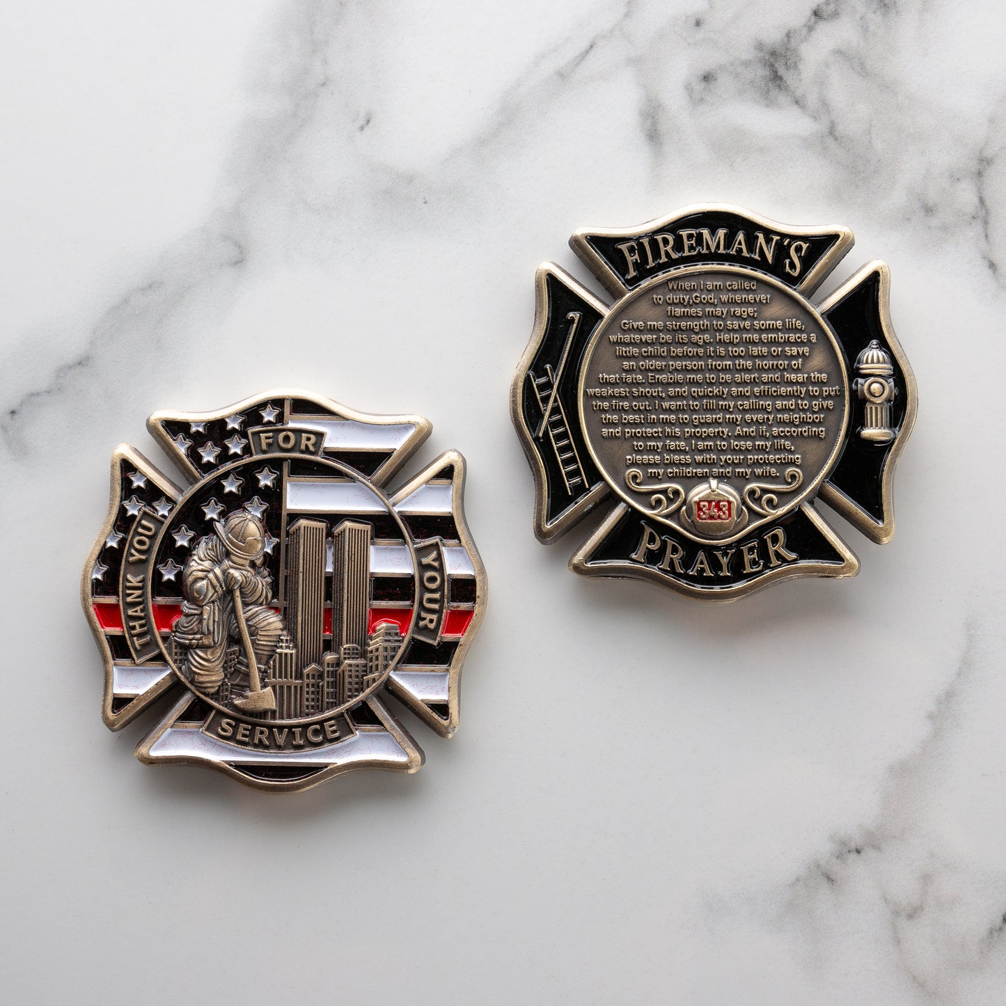 9/11 Firefighter - Thank You For Your Service Coin