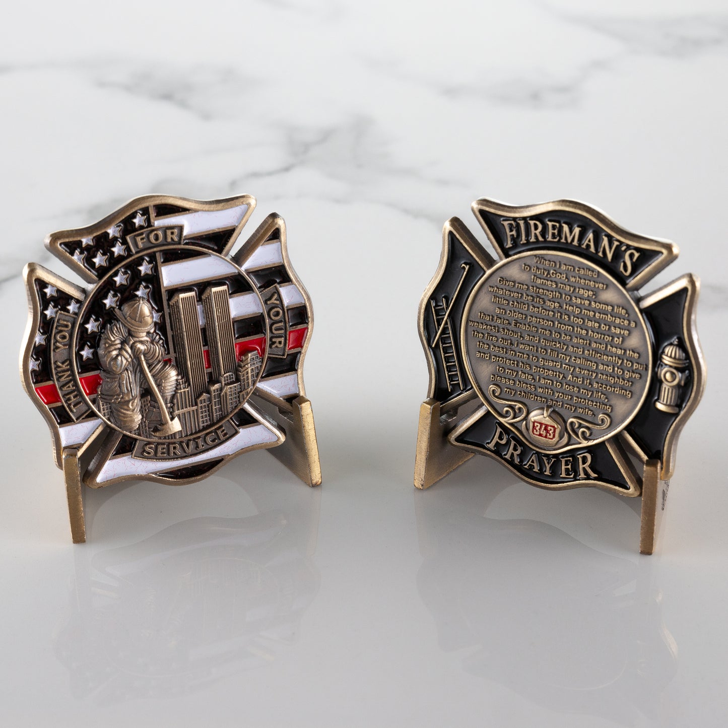 9/11 Firefighter - Thank You For Your Service Coin