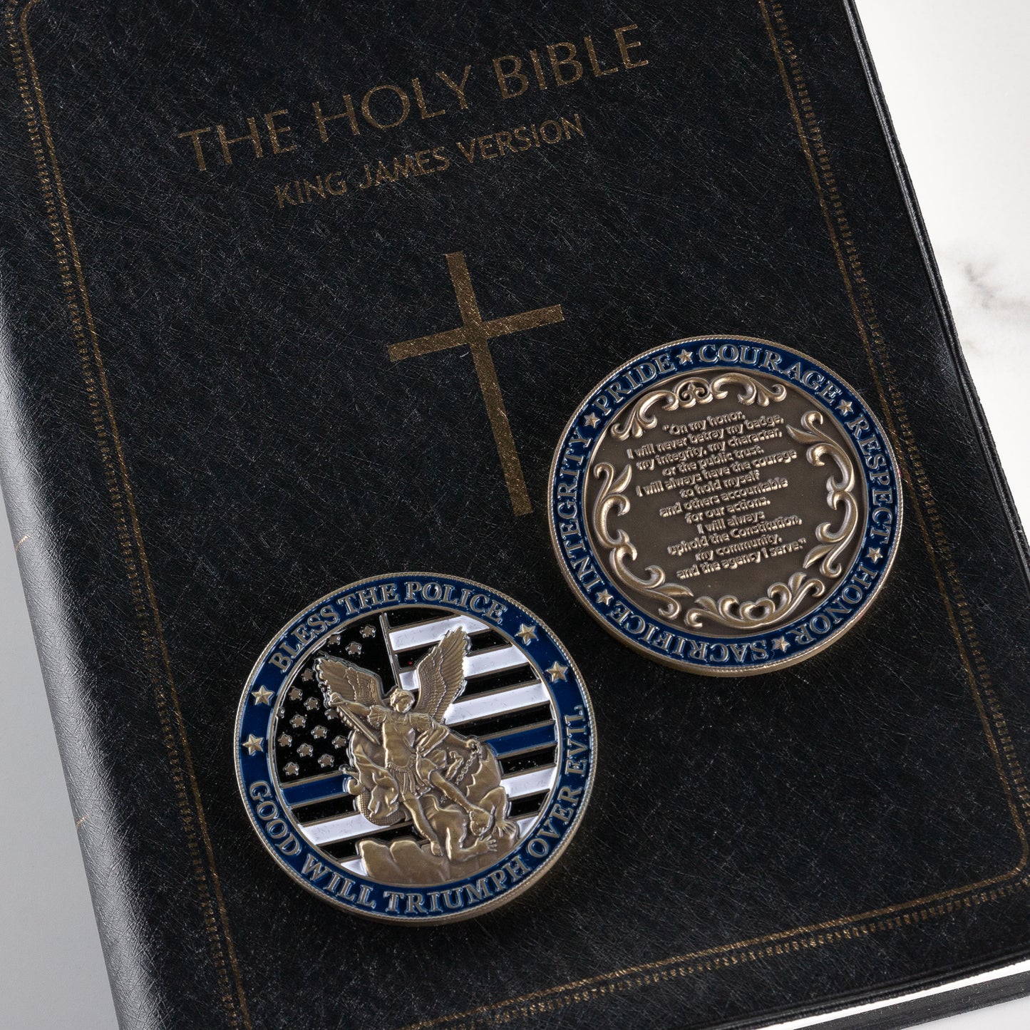 Saint Michael Bless The Police Coin