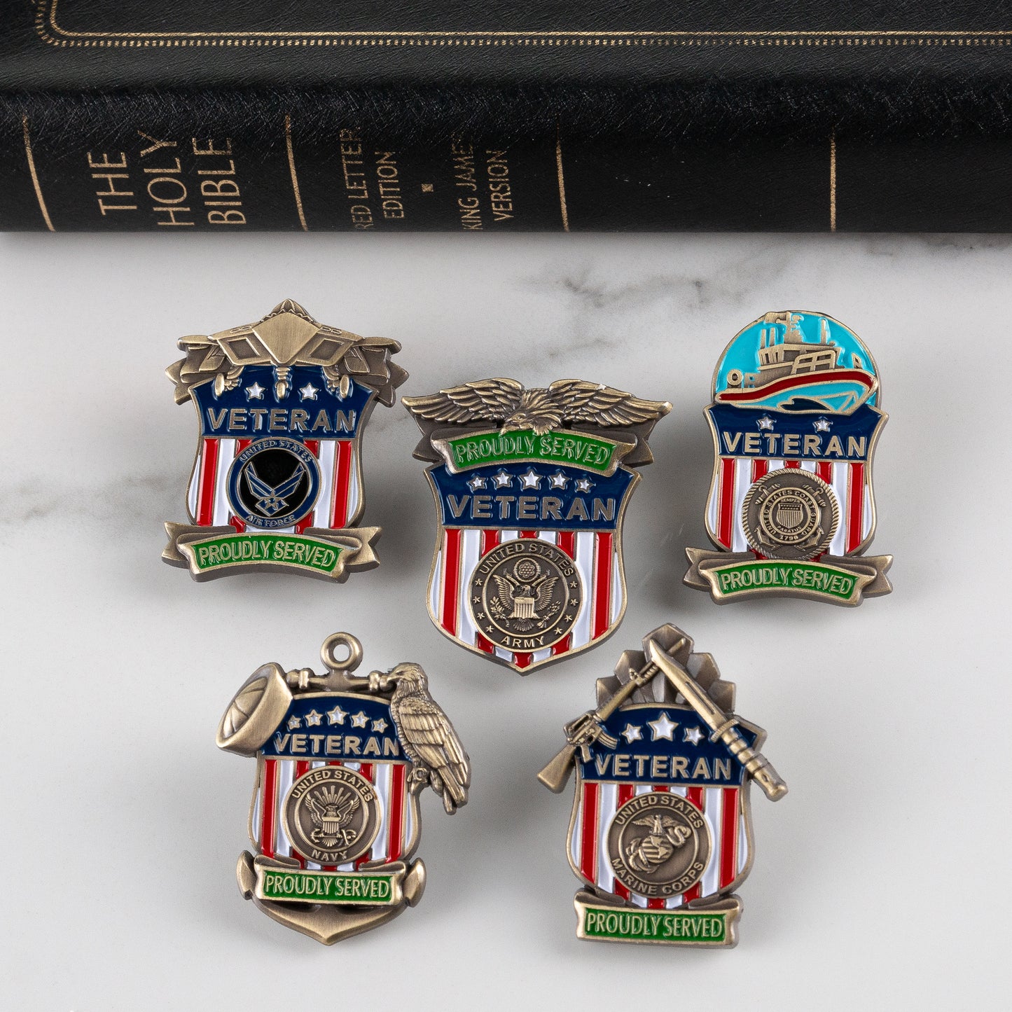 US Air Force Proudly Served Veteran Pin