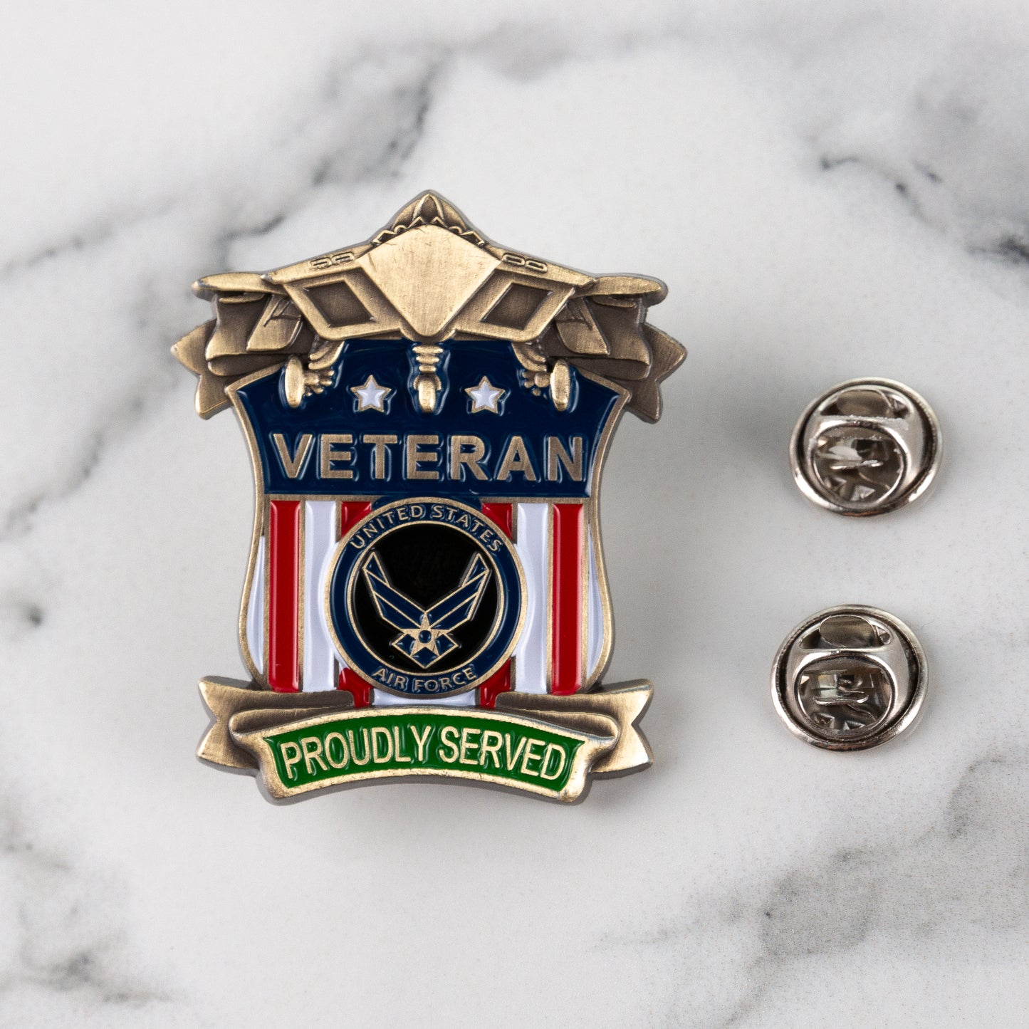 US Air Force Proudly Served Veteran Pin