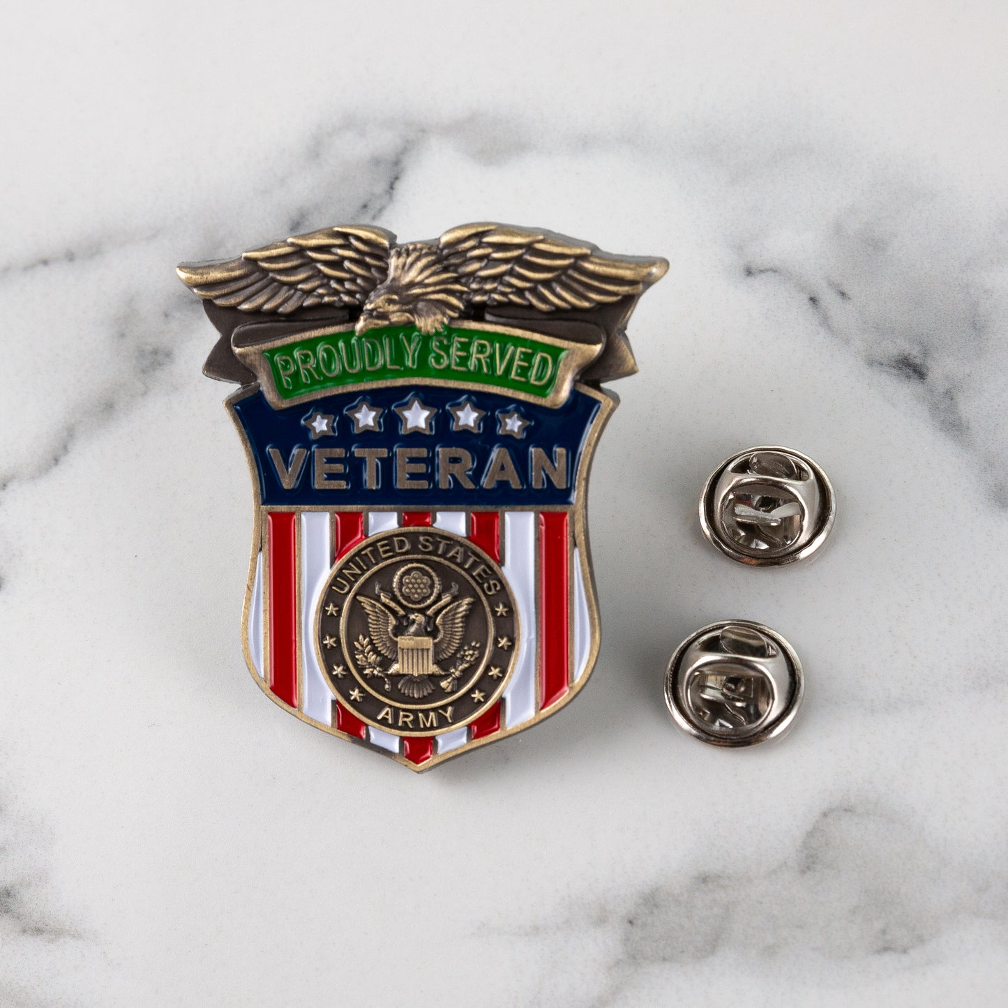 US Army Proudly Served Veteran Pin