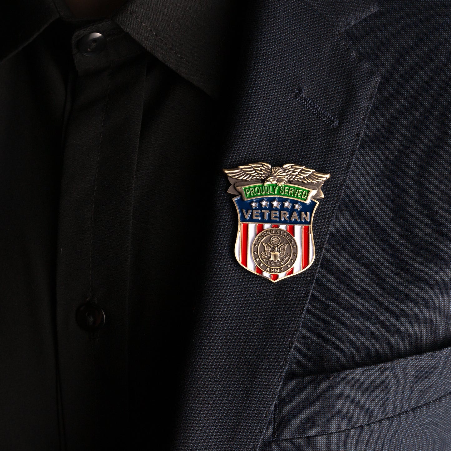 US Army Proudly Served Veteran Pin