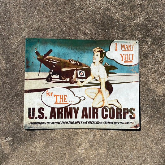 I Want You For the US Army Air Corps Vintage Metal Sign