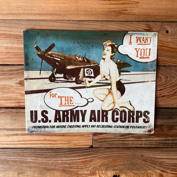 I Want You For the US Army Air Corps Vintage Metal Sign