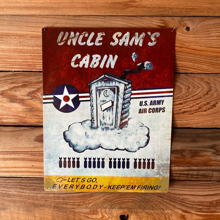 Uncle Sam's Cabin Vintage Metal Sign
